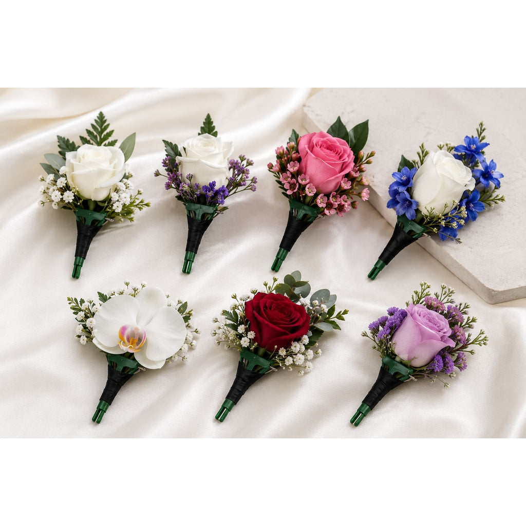 Boutonniere Pins Set of 2 Floral Corsage Pins Green Floral Holders Wedding Supplies Prom Flowers Mother of Bride Corsage DIY Boutonniere Maker