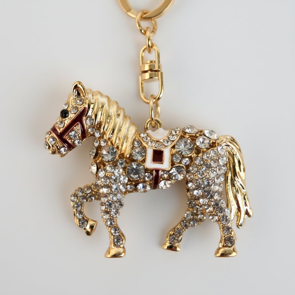 Sparkling horse purse charm, perfect gift for equestrian lovers