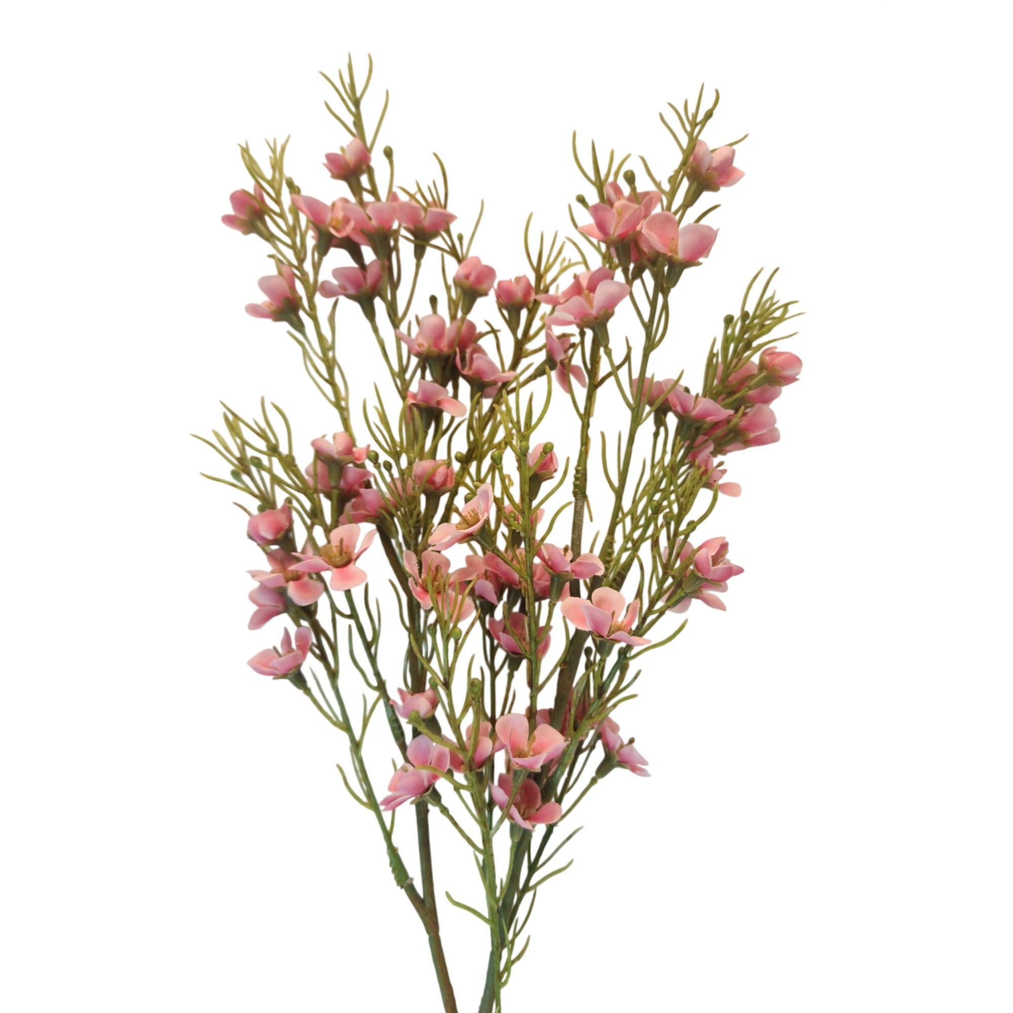 Artificial Two Tone Pink Dogwood Stems 2 Pcs Ombre Wax Flower Faux Floral Pink Decor 24 Inch