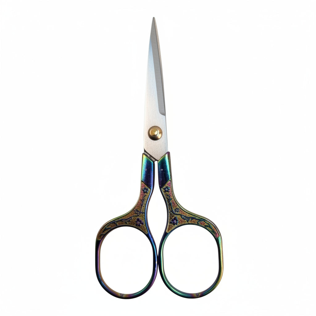 Ornate Embroidery Scissors – Multicolor Vintage Sewing Shears, Precision Craft Tool for Needlework, Cross Stitch & Fabric Cutting