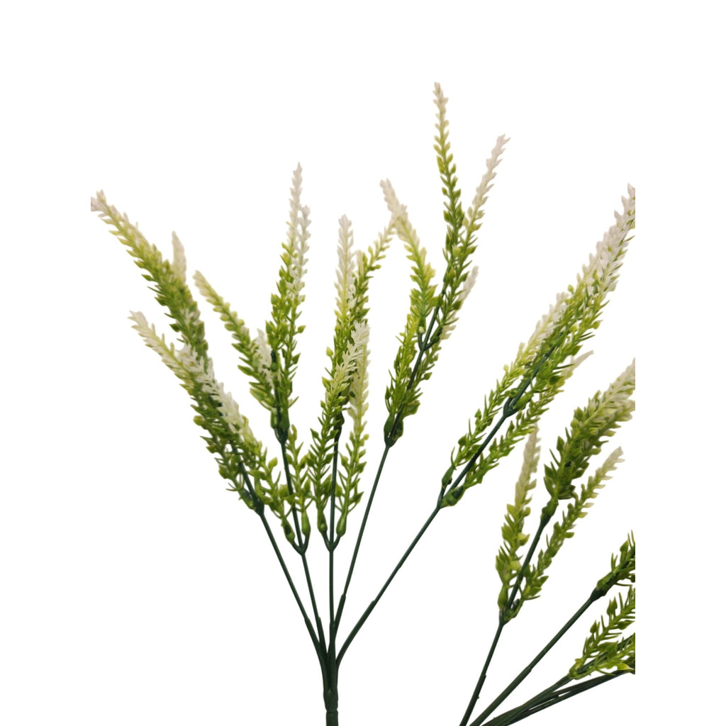 Artificial White Lavender Stems Set of 2 | Faux Salvia Greenery Picks | Farmhouse Floral Decor | Wreath Supplies