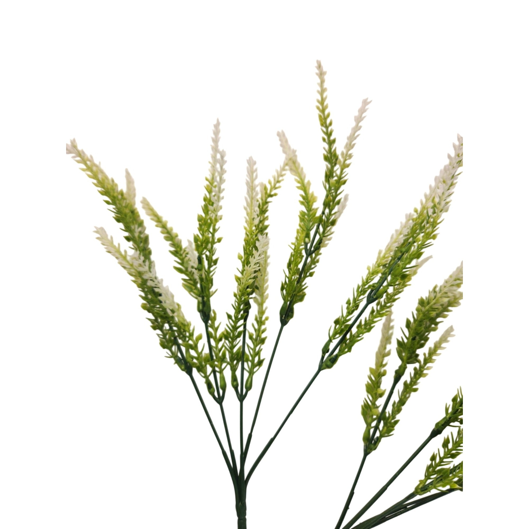 Artificial White Lavender Stems Set of 2 | Faux Salvia Greenery Picks | Farmhouse Floral Decor | Wreath Supplies
