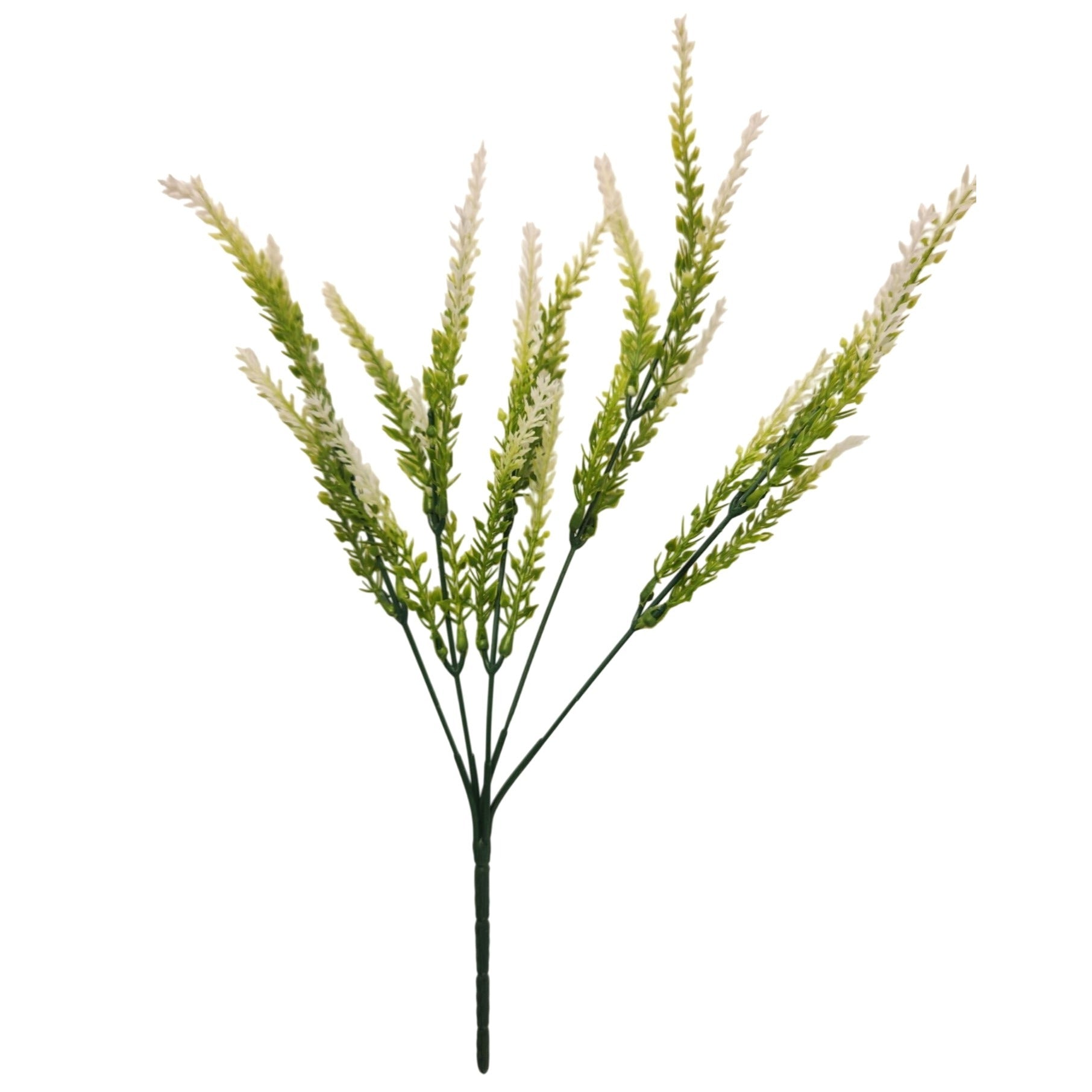 Artificial White Lavender Stems Set of 2 | Faux Salvia Greenery Picks | Farmhouse Floral Decor | Wreath Supplies