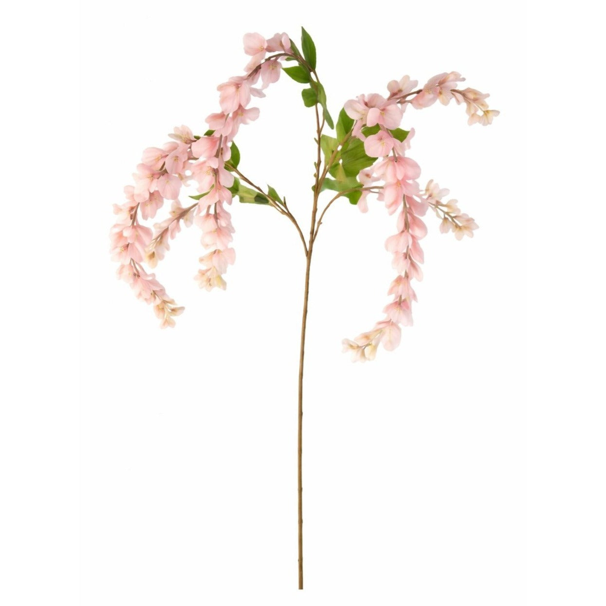 Blush Pink Wisteria Stem 43 Inch Artificial Hanging Flowers | Silk Wisteria Spray | Wedding Decor | Floral Vine