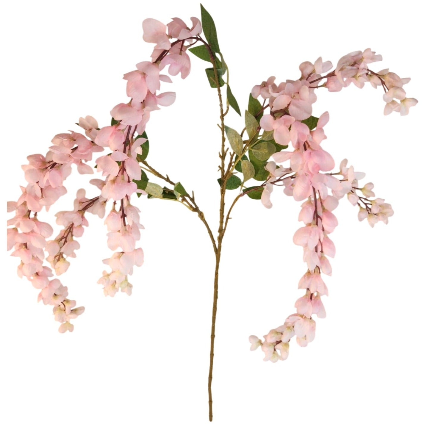 Blush Pink Wisteria Stem 43 Inch Artificial Hanging Flowers | Silk Wisteria Spray | Wedding Decor | Floral Vine