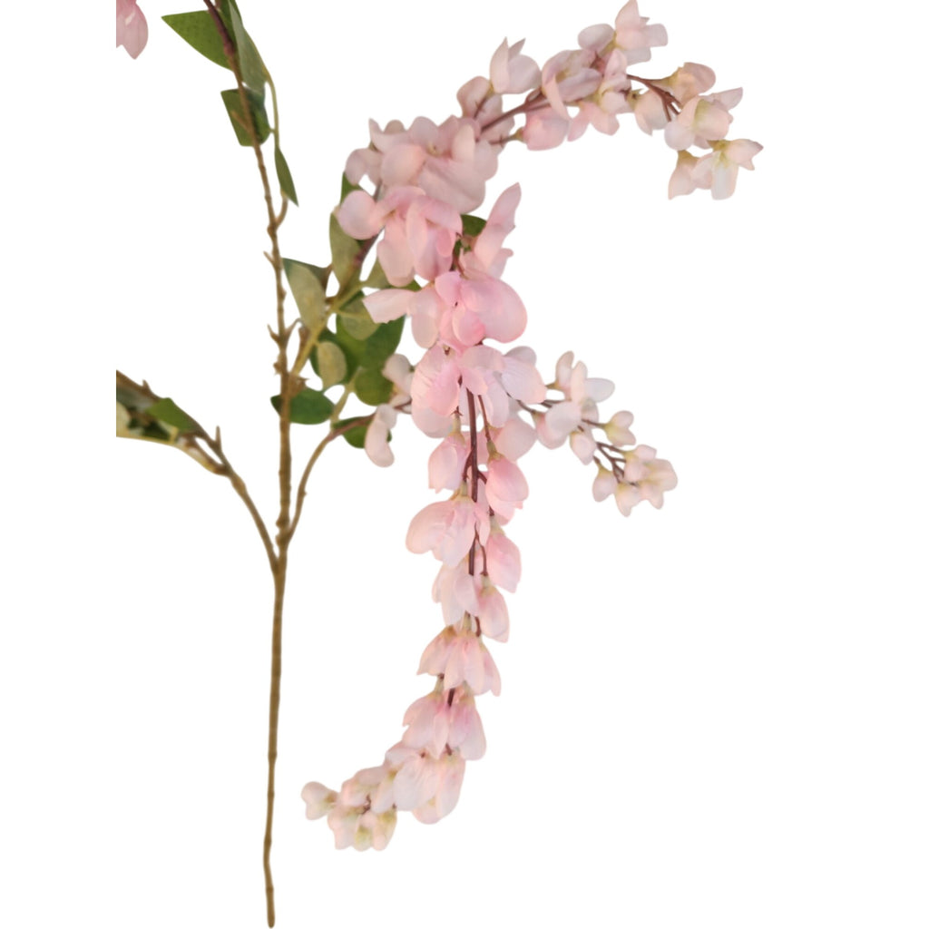 Blush Pink Wisteria Stem 43 Inch Artificial Hanging Flowers | Silk Wisteria Spray | Wedding Decor | Floral Vine