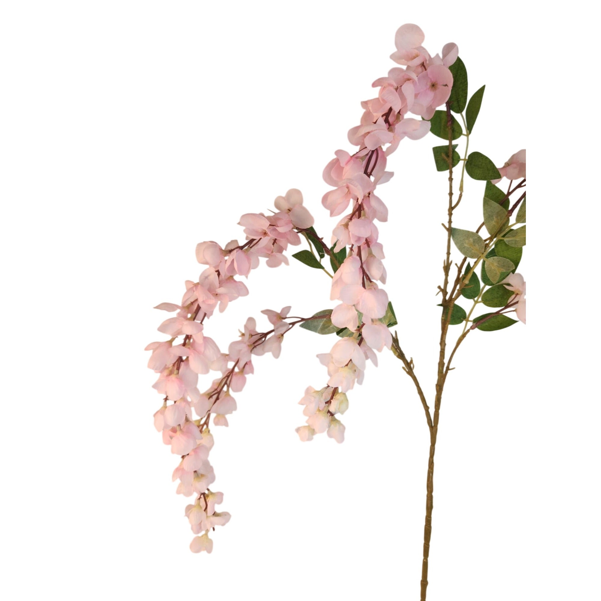 Blush Pink Wisteria Stem 43 Inch Artificial Hanging Flowers | Silk Wisteria Spray | Wedding Decor | Floral Vine