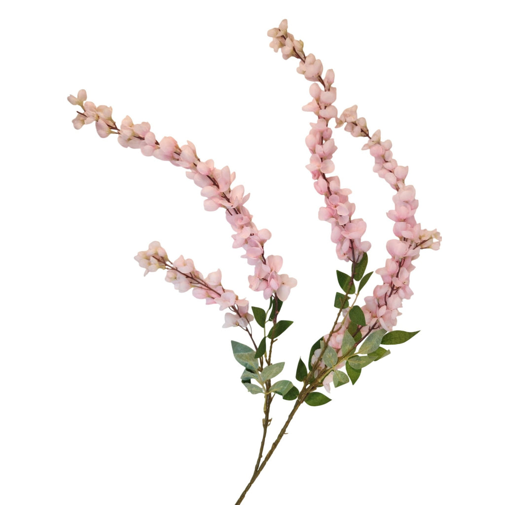 Blush Pink Wisteria Stem 43 Inch Artificial Hanging Flowers | Silk Wisteria Spray | Wedding Decor | Floral Vine
