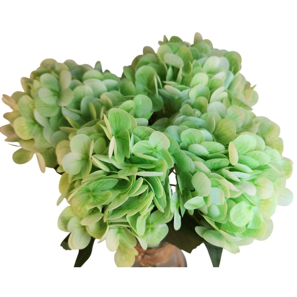 Light Green Hydrangea Stem Artificial Silk Flower Spring Wedding Decor
