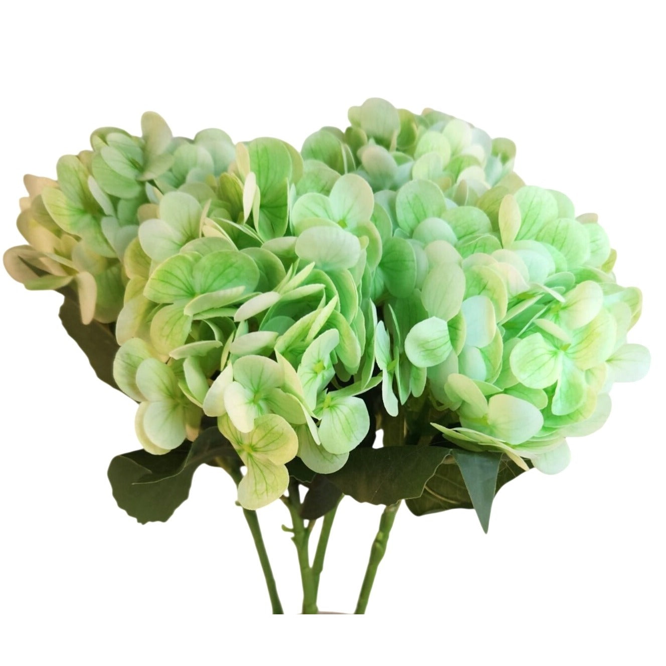 Light Green Hydrangea Stem Artificial Silk Flower Spring Wedding Decor