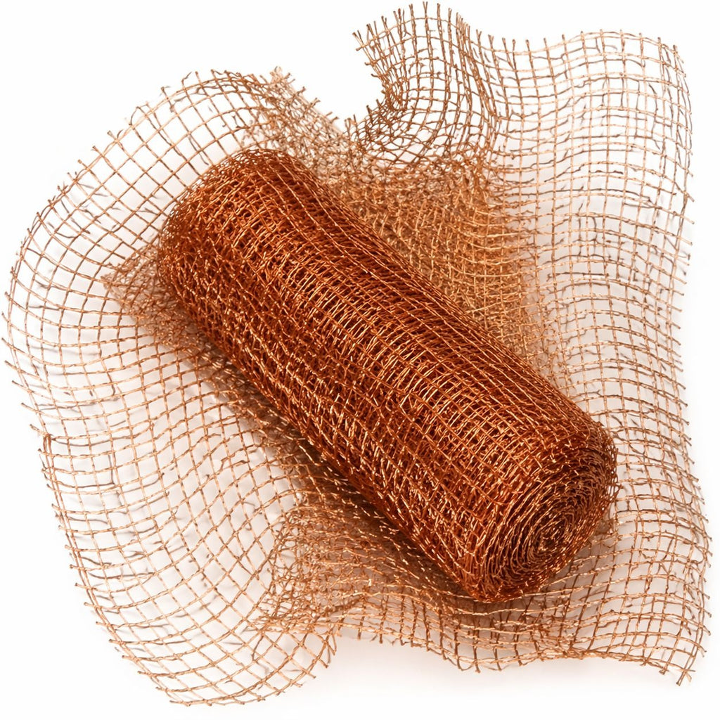 Copper Mesh Ribbon Roll 5x19 Ft for Wedding Decor Holiday Wreaths and DIY Crafts