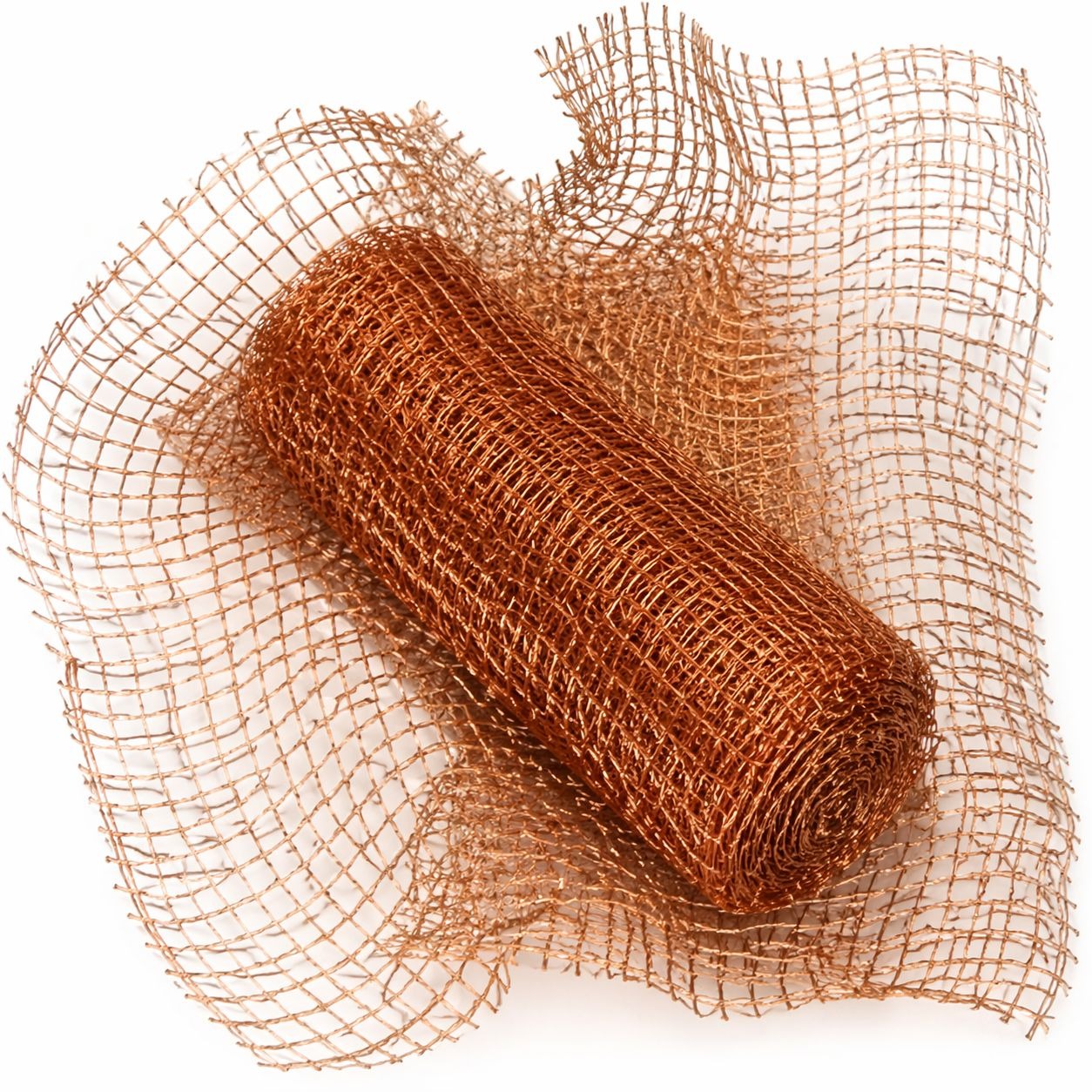 Copper Mesh Ribbon Roll 5x19 Ft for Wedding Decor Holiday Wreaths and DIY Crafts