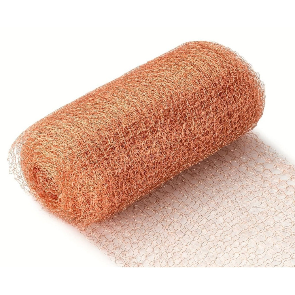 Copper Mesh Ribbon Roll 5x19 Ft for Wedding Decor Holiday Wreaths and DIY Crafts