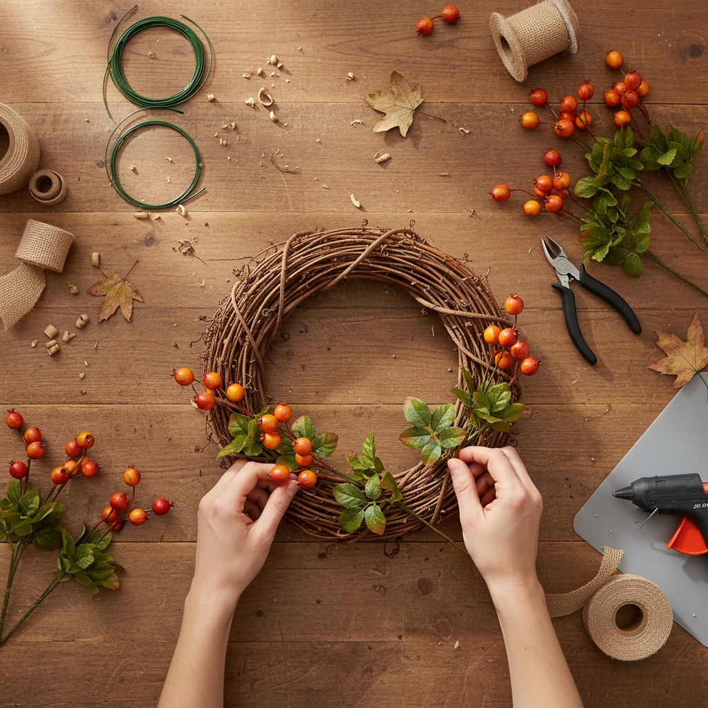 DIY craft project workspace