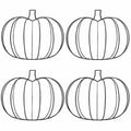 Set of 4 Black Metal 3D Pumpkin Wire Wreath Forms, 18-Inch Fall DIY Frames