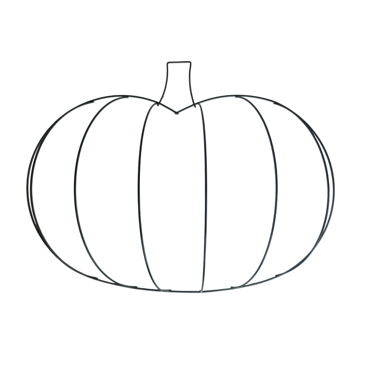 Set of 4 Black Metal 3D Pumpkin Wire Wreath Forms, 18-Inch Fall DIY Frames