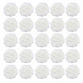 25 White Foam Roses for Crafts Wedding Decor Artificial Rose Heads No Stem DIY Wreath Flowers Kissing Ball Centerpiece Supplies