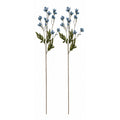 Artificial Dogwood Flower Stems Dusty Blue Slate Blue Faux Floral Cottage Wildflower 23 Inch Set of 2