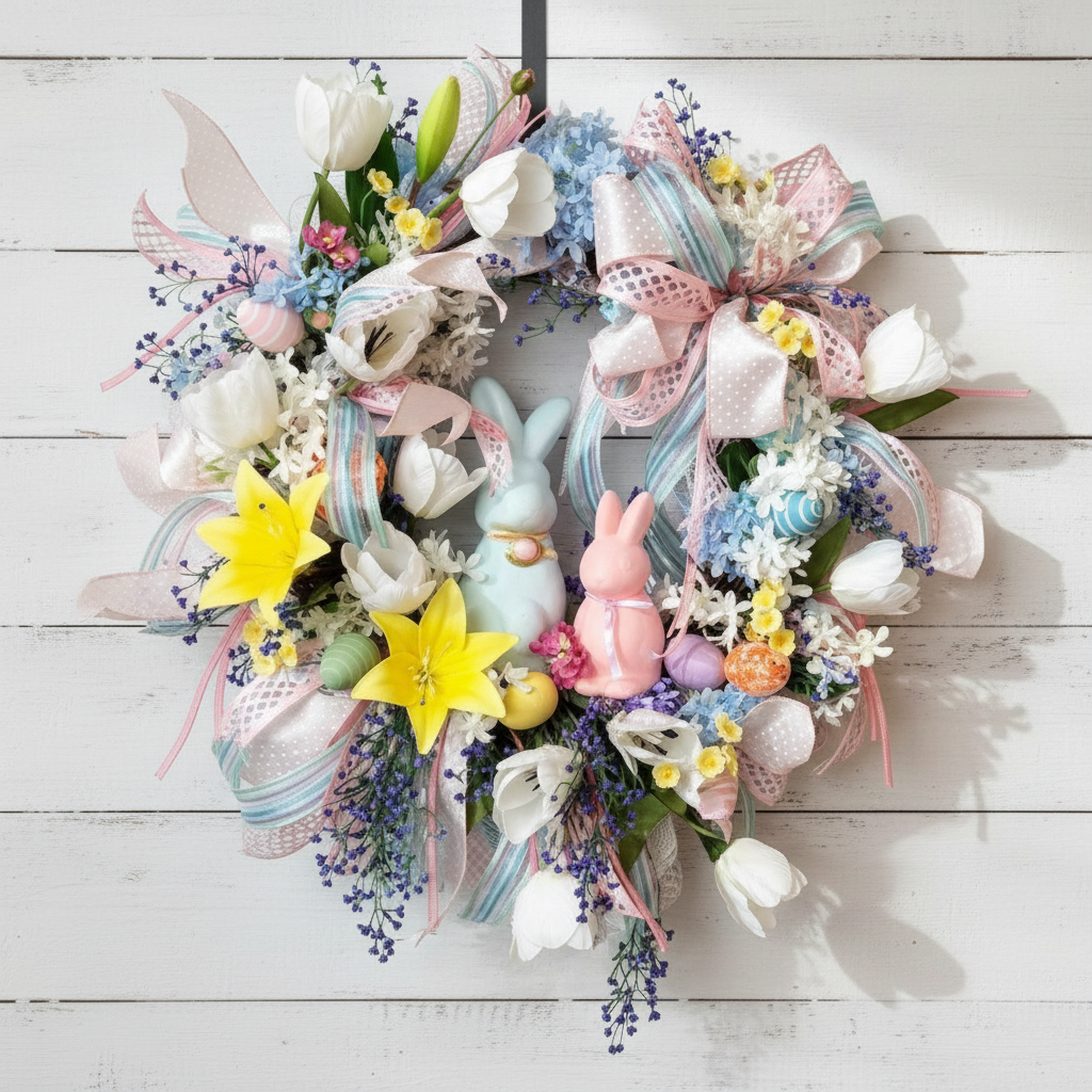 Easter Wreath Detail on Wall
