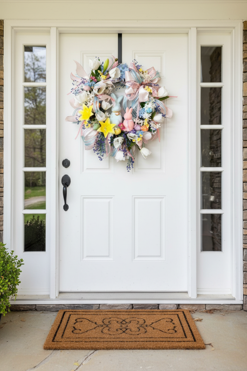 Easter Wreath on Front Door
