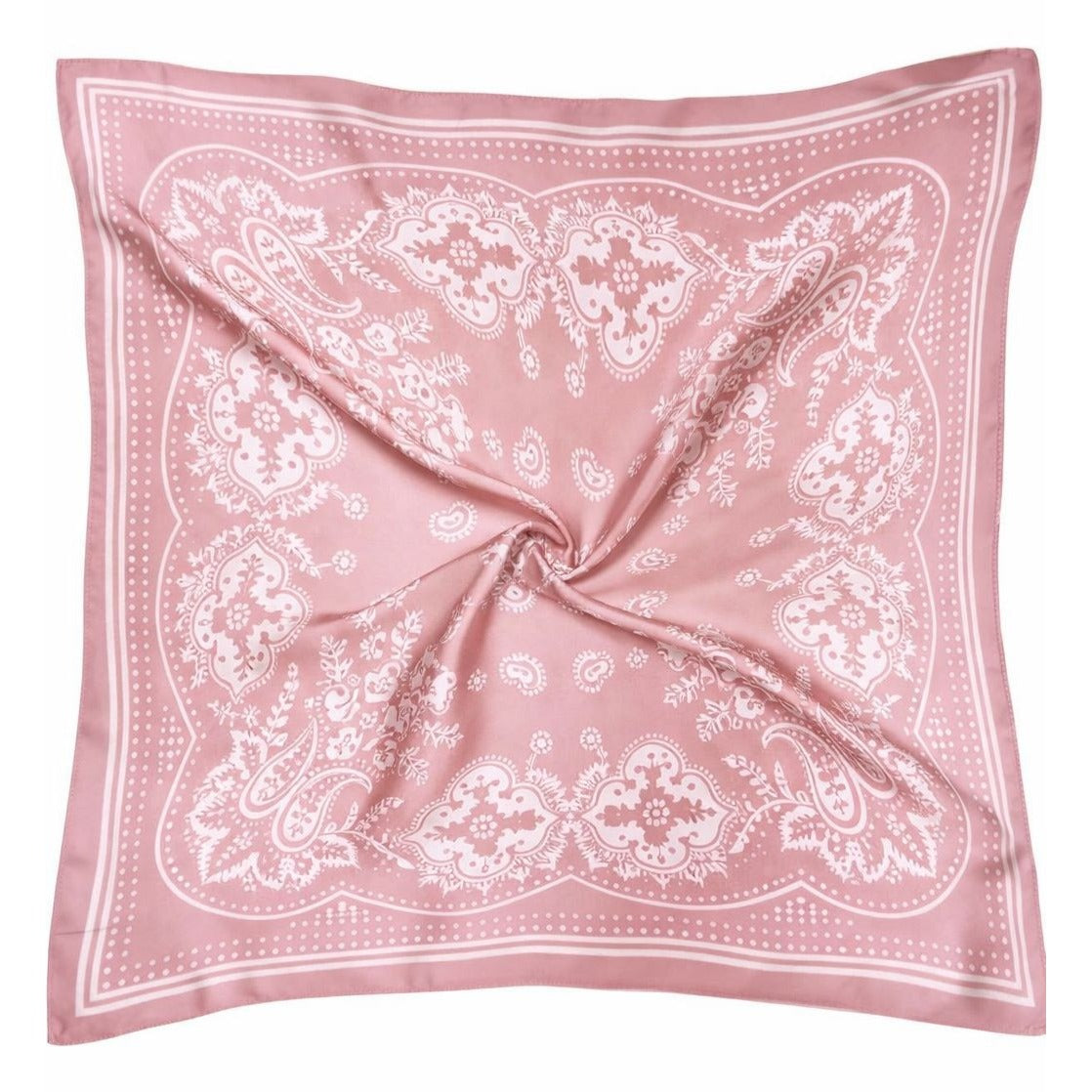 27x27 Blush Pink Paisley Wild Rag Western Cowgirl Scarf