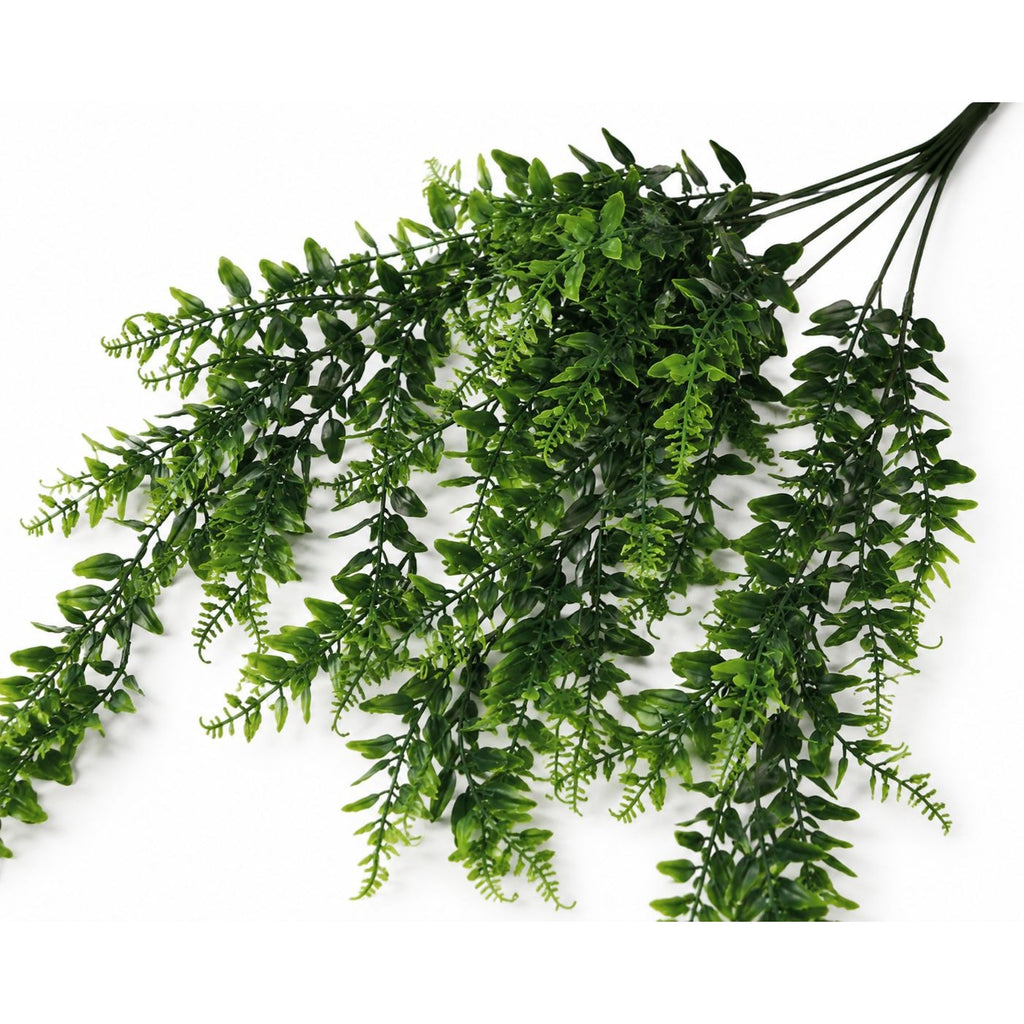 Artificial Hanging Fern Greenery Set of 2 Faux Trailing Fern Bushes Wedding Decor Farmhouse Decor 27 Inch