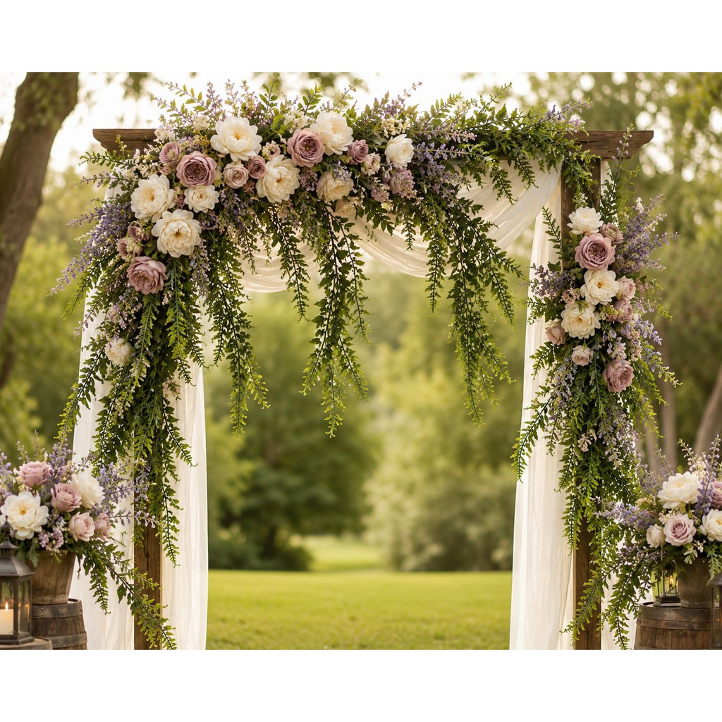 Artificial Hanging Fern Greenery Set of 2 Faux Trailing Fern Bushes Wedding Decor Farmhouse Decor 27 Inch
