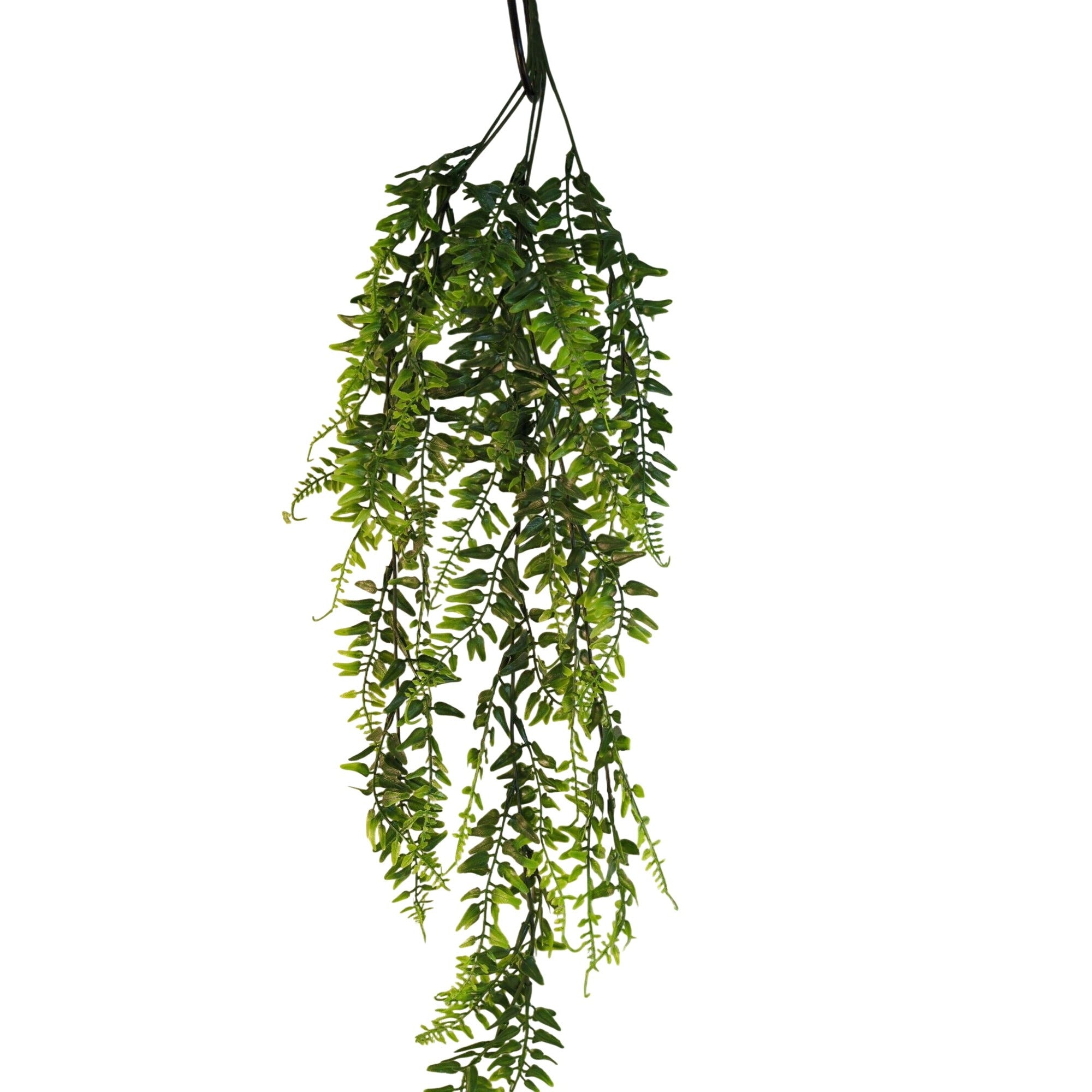Artificial Hanging Fern Greenery Set of 2 Faux Trailing Fern Bushes Wedding Decor Farmhouse Decor 27 Inch