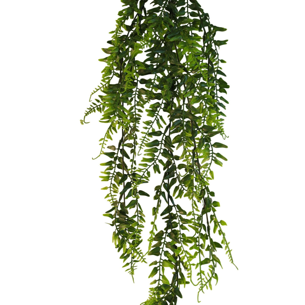 Artificial Hanging Fern Greenery Set of 2 Faux Trailing Fern Bushes Wedding Decor Farmhouse Decor 27 Inch