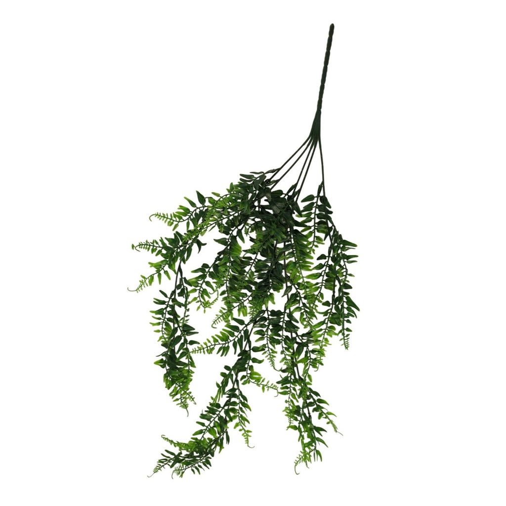 Artificial Hanging Fern Greenery Set of 2 Faux Trailing Fern Bushes Wedding Decor Farmhouse Decor 27 Inch