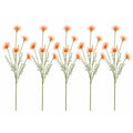 Peach Apricot Faux Daisy Stems Set of 5 | 20 Inch Artificial Wildflowers Fall Farmhouse Floral Decor