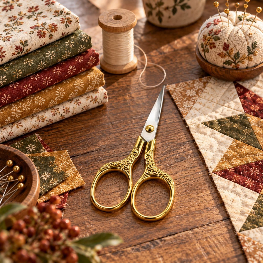 Gold Silver Embroidery Scissors, 5 Inch Stainless Steel Thread Snips