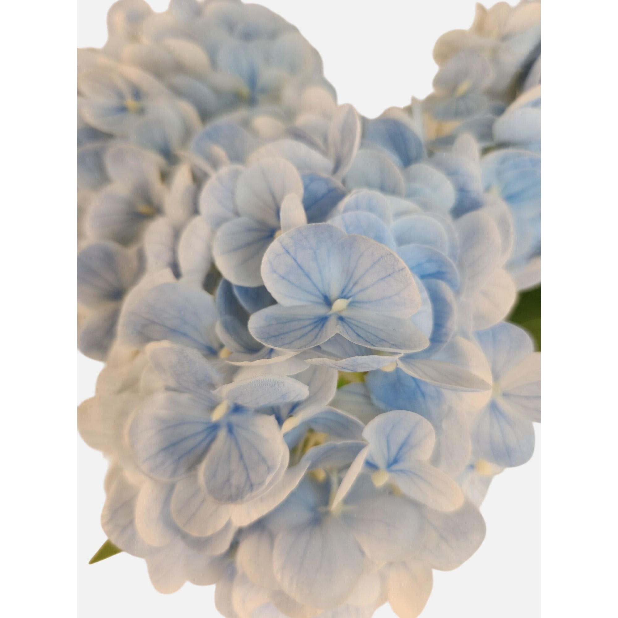 Soft Blue Artificial Hydrangea Stem Silk Flower Light Faux Floral Wedding Decor