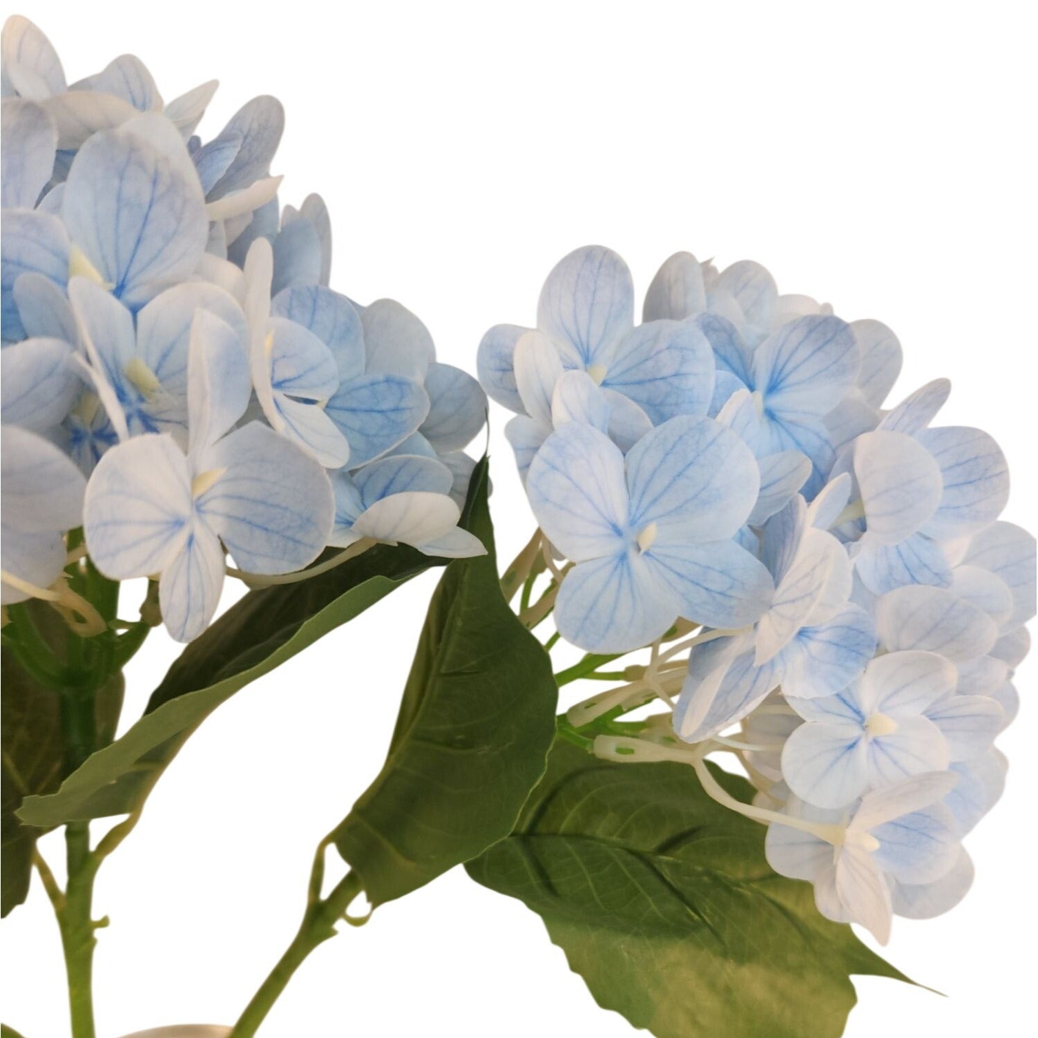 Soft Blue Artificial Hydrangea Stem Silk Flower Light Faux Floral Wedding Decor