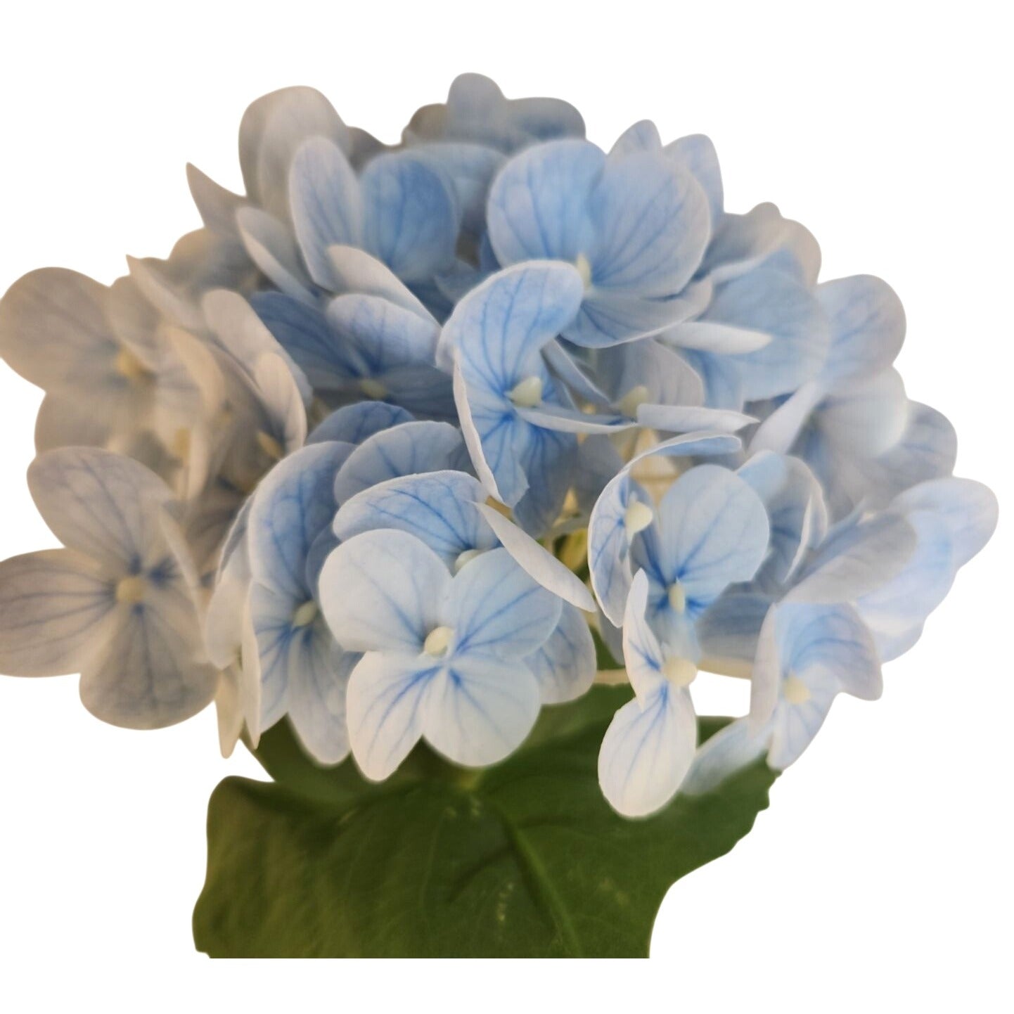 Soft Blue Artificial Hydrangea Stem Silk Flower Light Faux Floral Wedding Decor