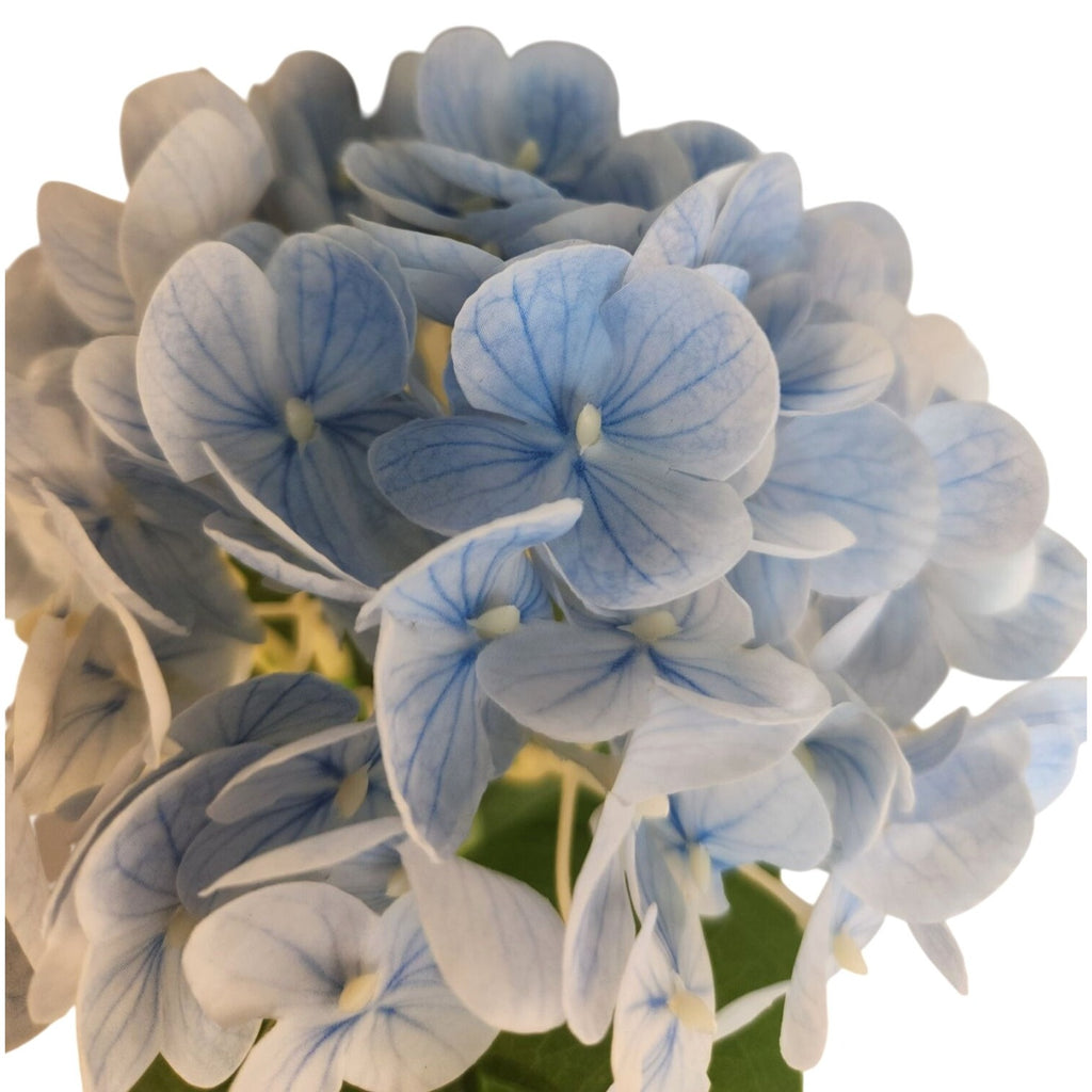 Soft Blue Artificial Hydrangea Stem Silk Flower Light Faux Floral Wedding Decor