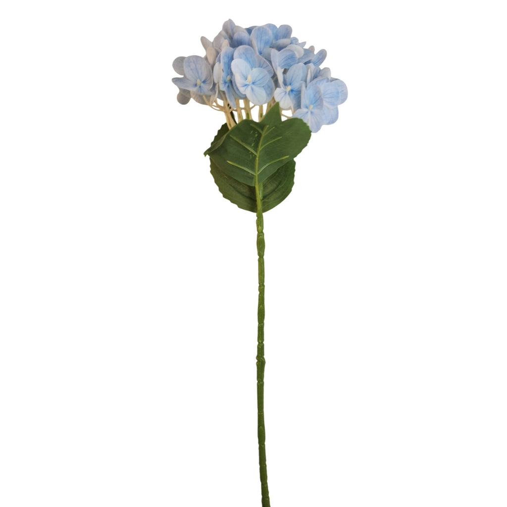 Soft Blue Artificial Hydrangea Stem Silk Flower Light Faux Floral Wedding Decor