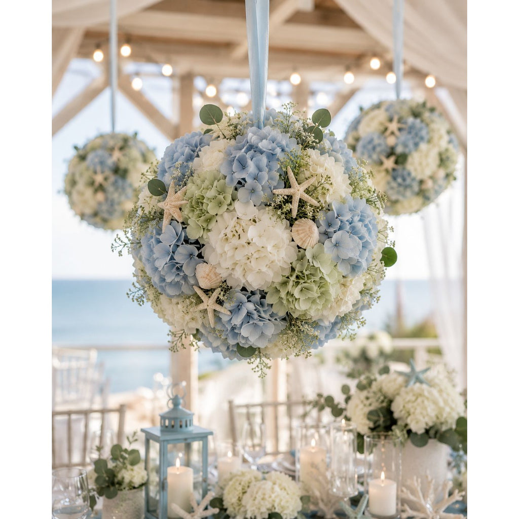 Baby shower hanging floral decor
