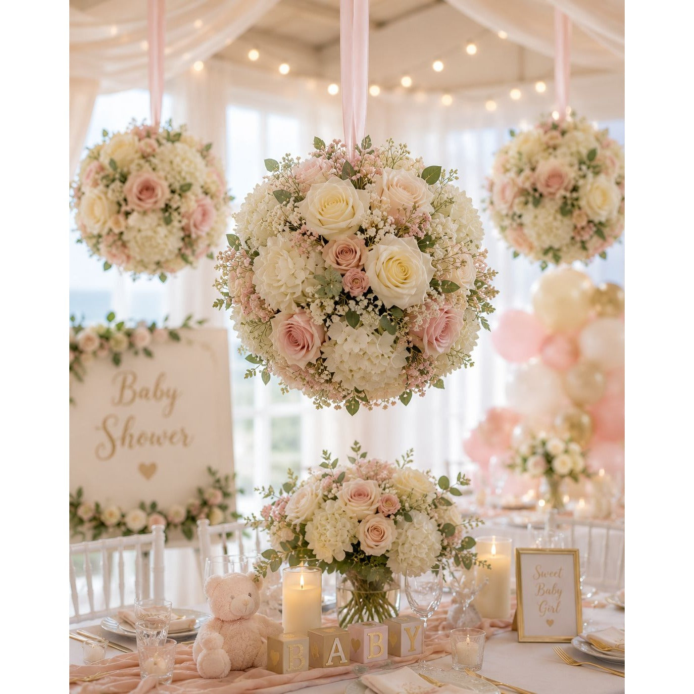 Set of 2 Styrofoam Balls Floral Kissing Ball Base Hanging Orb Wedding Decor DIY Centerpiece Farmhouse Craft Ball
