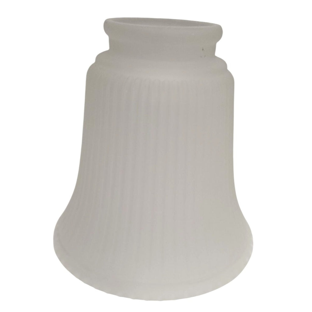 Vintage Frosted Glass Lamp Shade Ribbed Art Deco Mid Century Replacement