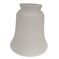 Vintage Frosted Glass Lamp Shade Ribbed Art Deco Mid Century Replacement