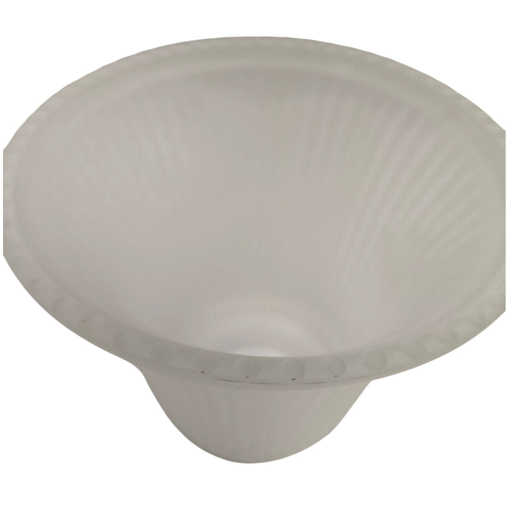 Vintage Frosted Glass Lamp Shade Ribbed Art Deco Mid Century Replacement