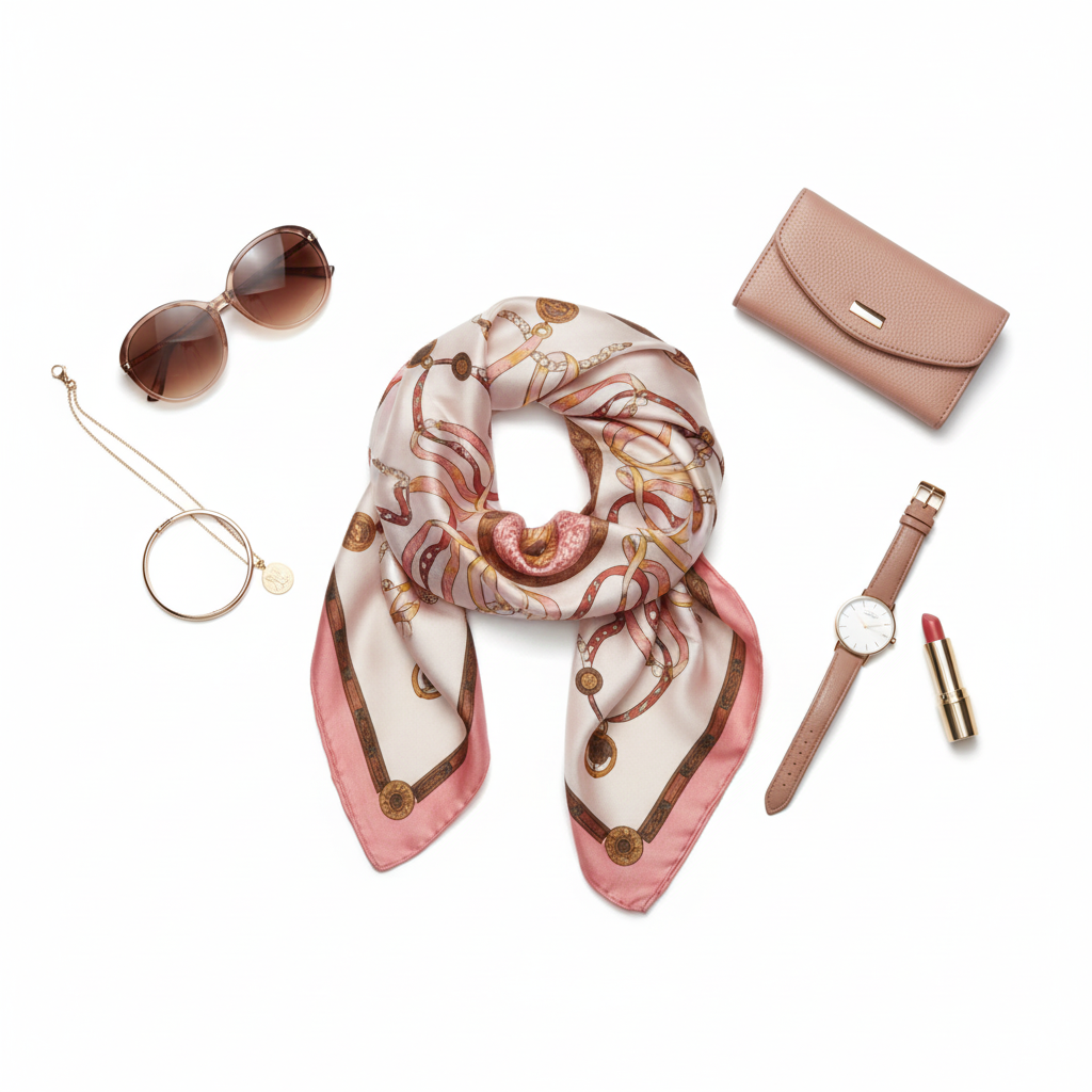 Flat lay with accessories