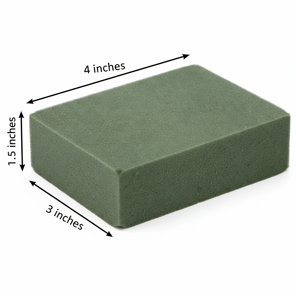 Floral Foam Block Measurement - 4x3x1.5 inches
