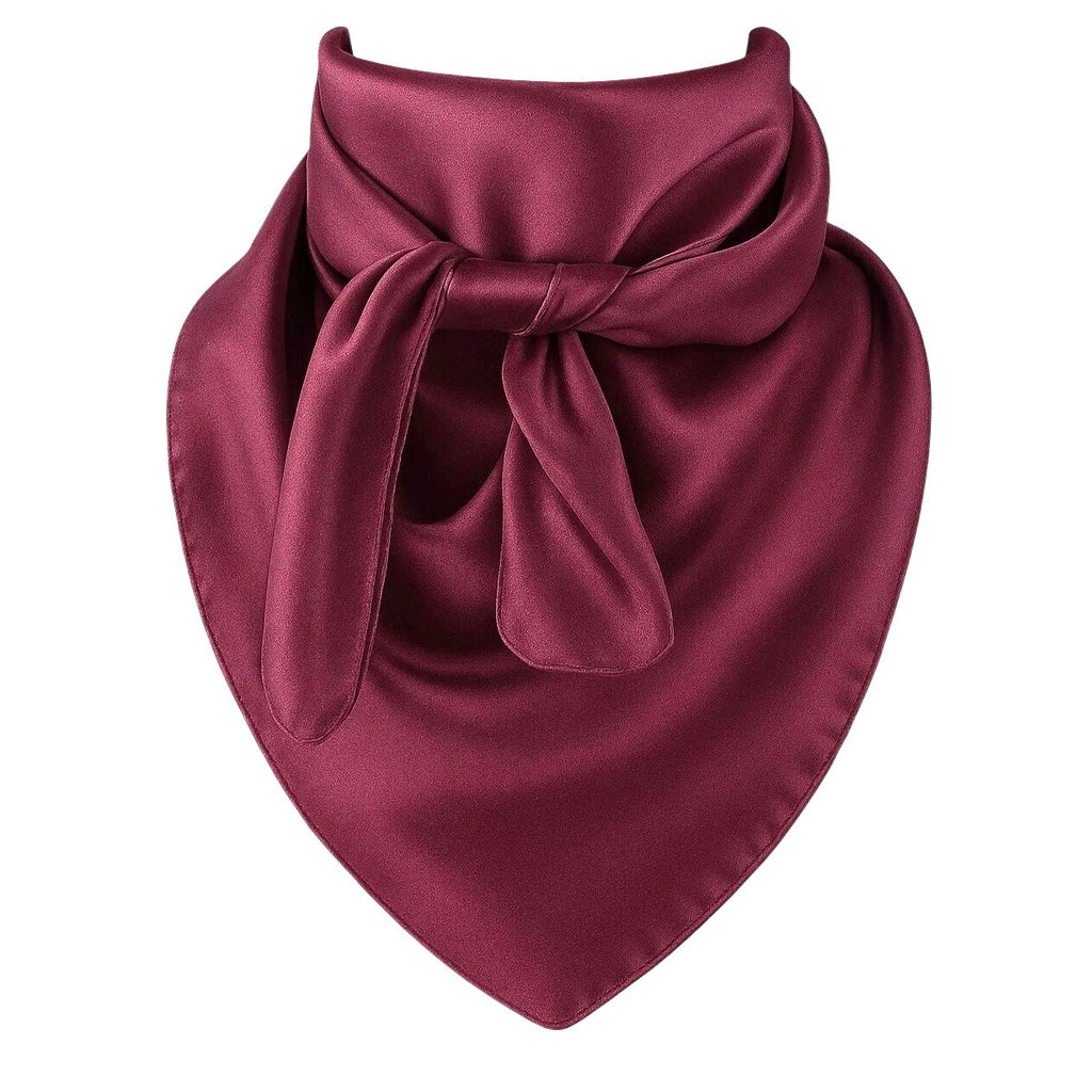 Plum Purple Wild Rag Large Scarf 23x23" Satin Western Accessory Cowgirl or Cowboy