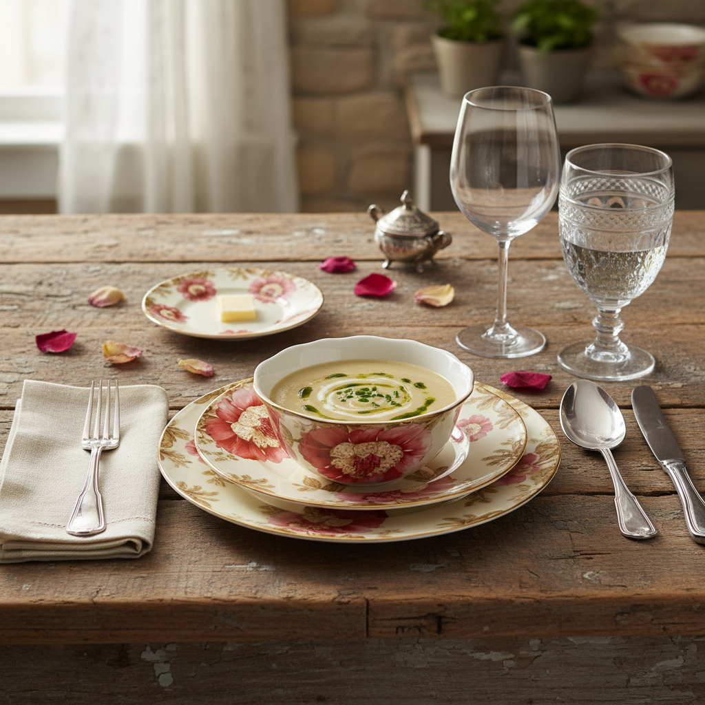 French-Inspired Soup Setting