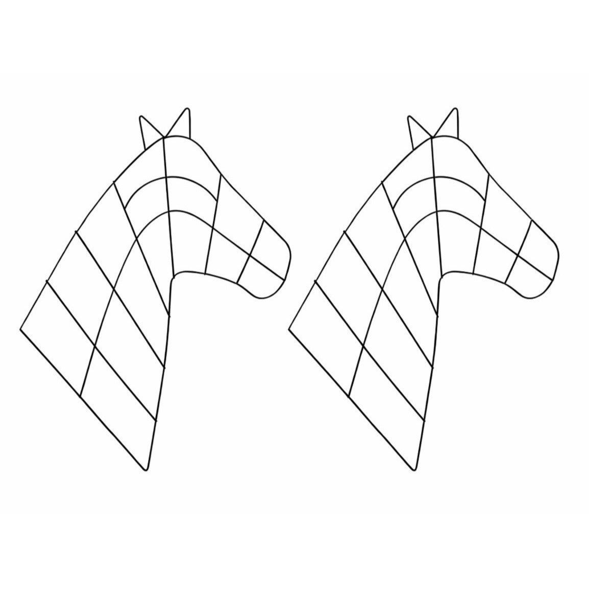 Horse Wreath Frame Set of 2 Mini Pony Wire Form Western Decor DIY Wreath Base Farmhouse Country Front Door Decor