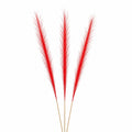 Red Pampas Grass Decor Set of 3 Faux Pampas Stems Red Floral Stems Patriotic Decor Farmhouse Decor Wedding Decor Cherry Decor