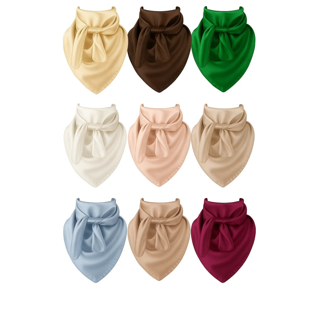 Off White Wild Rag Scarf 23x23" Satin Western Accessory Cowgirl or Cowboy