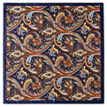 Navy Multicolor Paisley Wild Rag Scarf 35x35 Satin Western Cowgirl Cowboy